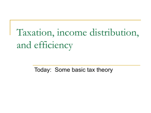 Taxation, income distribution, and efficiency