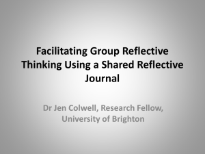 Facilitating group reflective thinking using a shared reflective journal