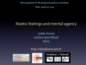 What noetic feelings tell us about the relations between emotion and