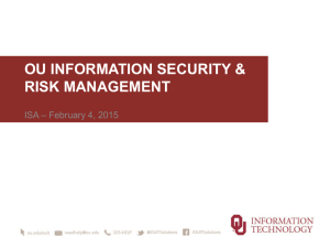 OU Information Security & Risk Management