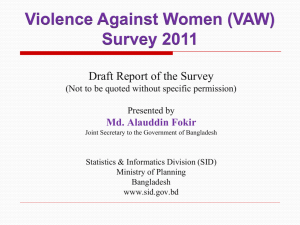 Violence against women Survey 2011