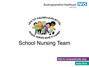 Bucks Schools Nursing Team Information