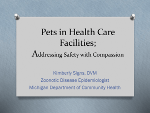 Pets in healthcare facilities