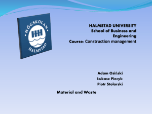 HALMSTAD UNIVERSITY S School of Business and Engineering