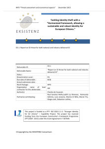 WP3 *Threat assessment and economical aspects* December 2015