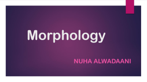 Morphology - SchoolRack