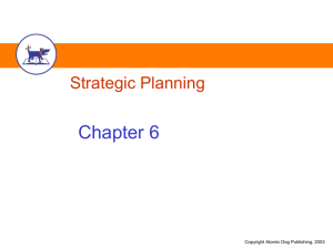 Chapter 6 Strategic Planning