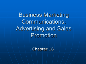 Business Marketing Communications: Advertising and Sales