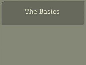 The Basics - Sallymundo.com