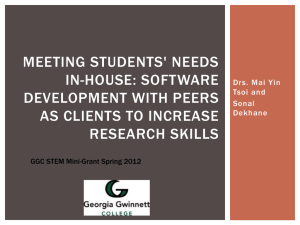 Meeting Students' Needs In-House: Software Development with