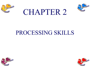 Stages of Processing Skill Information