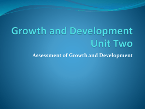 Growth and Development Unit Two Assessment of Growth and