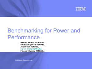 Benchmarking for Power and Performance