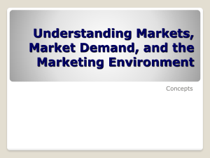 Understanding Markets, Market Demand, and
