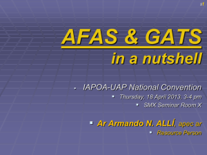 AFAS & GATS - Reconstituted Professional Regulatory Board of