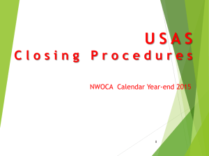USAS Closing Procedures