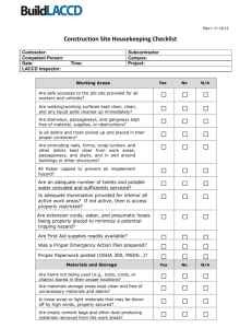 Scaffolding Inspection Checklist