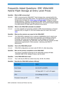 VNXe 1600 FAQ doc - Tech Data Corporation