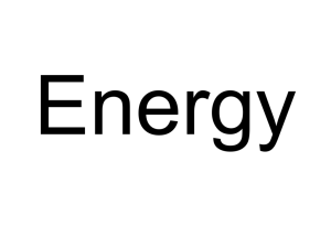 Introduction to Energy