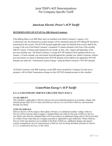 05. Joint TDSP's 4CP Tariff Language