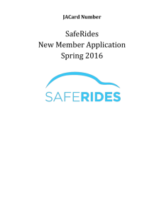 Spring2016Application - JMU SafeRides 540-JMU-RIDE