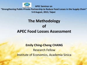The Methodology of APEC Food Losses Assessment