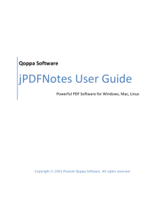 jPDFNotes User Guide ()