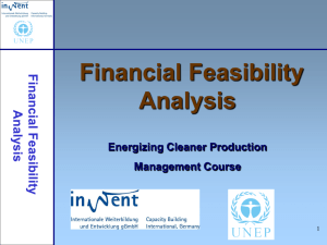 Financial feasibility analysis