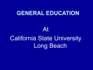 general education - California State University, Long Beach