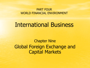 PART FOUR WORLD FINANCIAL ENVIRONMENT International