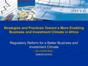 Regulatory Reform Overview - White