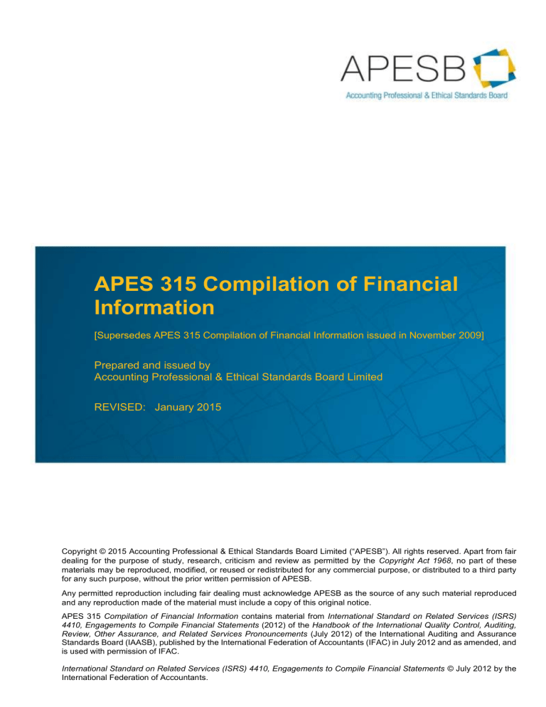 apes-315-compilation-of-financial-information