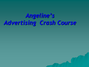 Angeline's Advertising Crash Course
