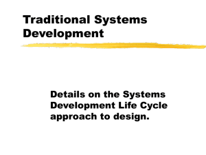 Systems Development Life Cycle 01/26/00