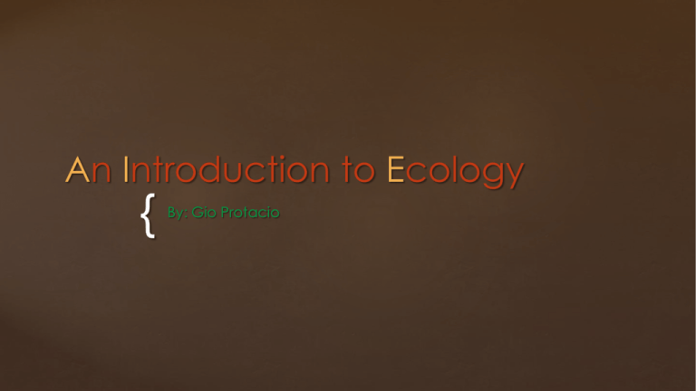 ES10 1 Intro To Ecology