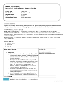 Sam & Emily Healthy Consent Matching Activity