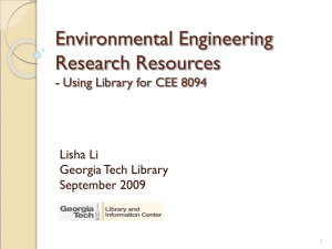 Library Information for CEE8094