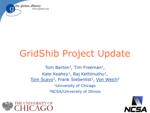 GridShib for Shibboleth - Grid Computing at NCSA