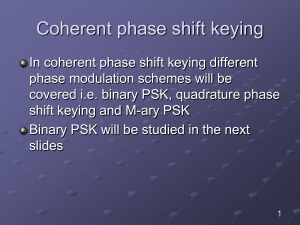 Coherent phase shift keying