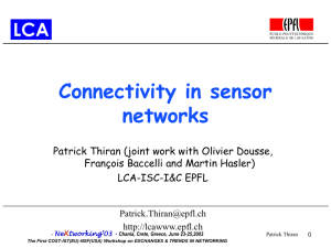 Ad hoc or sensor network
