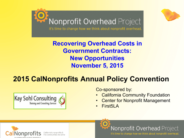 Recovering Overhead Costs in Government Contracts