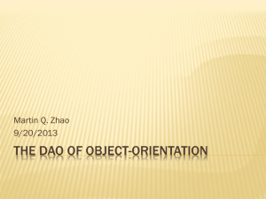 The Dao of Object-Orientation