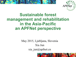 Sustainable forest management and rehabilitation in the Asia