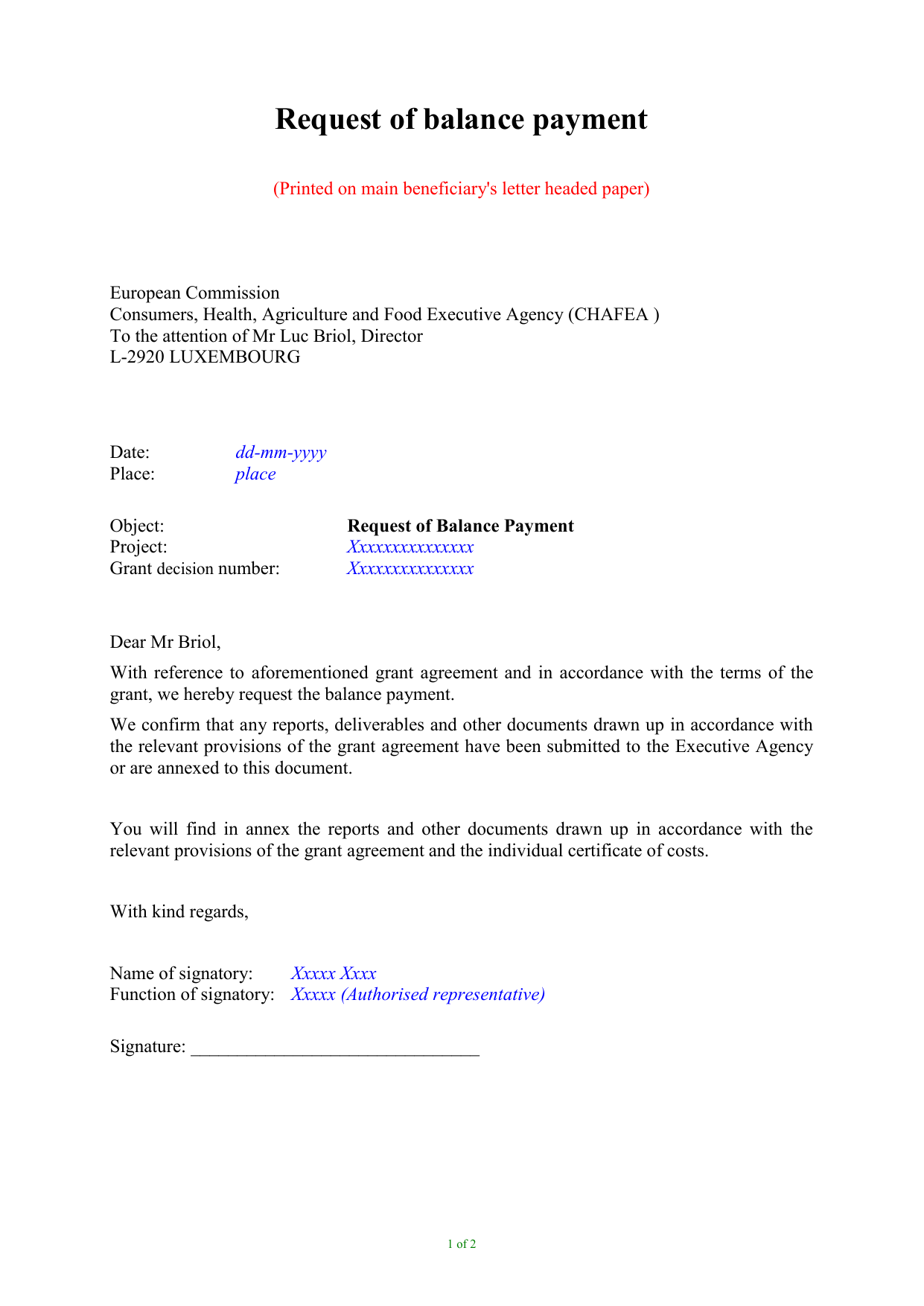  Payment Request Letter Template 