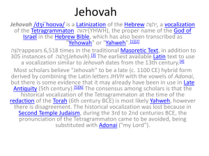 Jehovah - Eagle's Haven Church