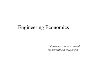 Engineering Economics - School of Computing and Engineering