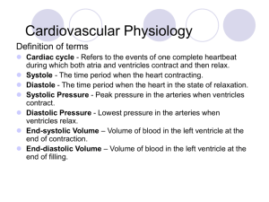 Lecture Note 2 - Cardiovascula
