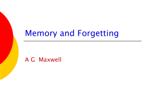 Memory and forgetting - 15th Annual Conference of Catholic