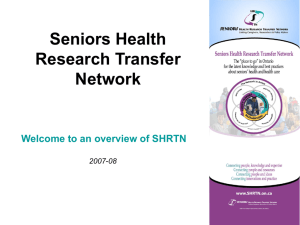 Learn More About SHRTN - Ontario Partnership on Aging