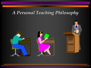 A Personal Teaching Philosophy